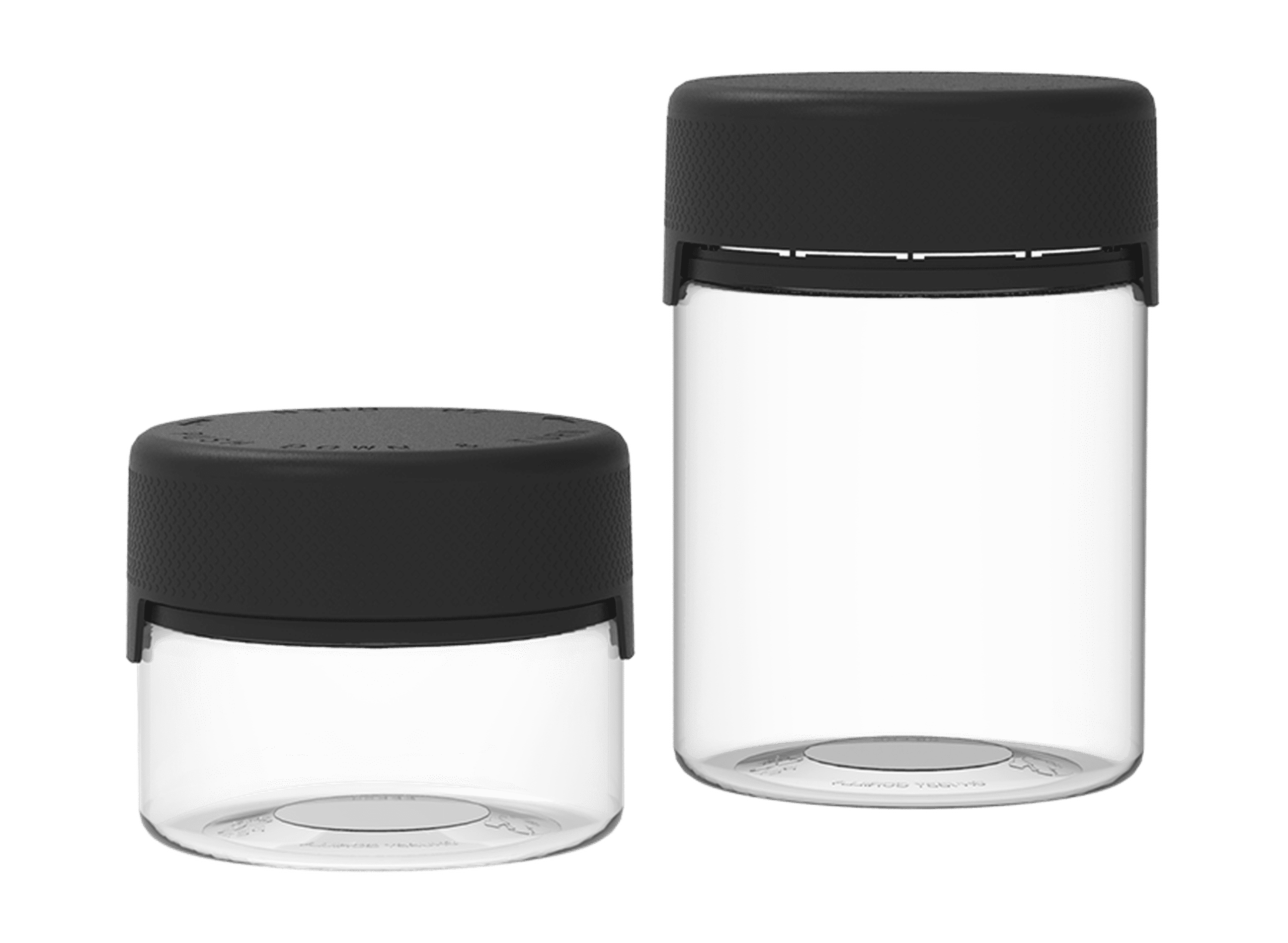 Brown boxes, dropper bottles, and laptops with cannabis leaf images, surrounded by cannabis plants against a green background