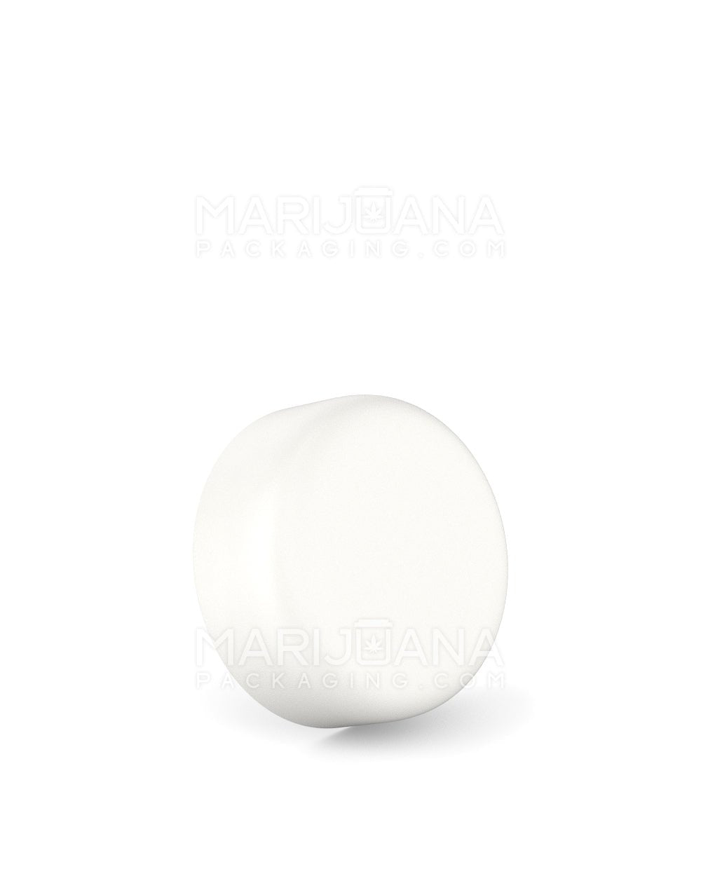 POLLEN GEAR HiLine Child Resistant Smooth Push Down & Turn Plastic Round Caps w/ 3-Layer Liner | 36mm - Matte White | Sample