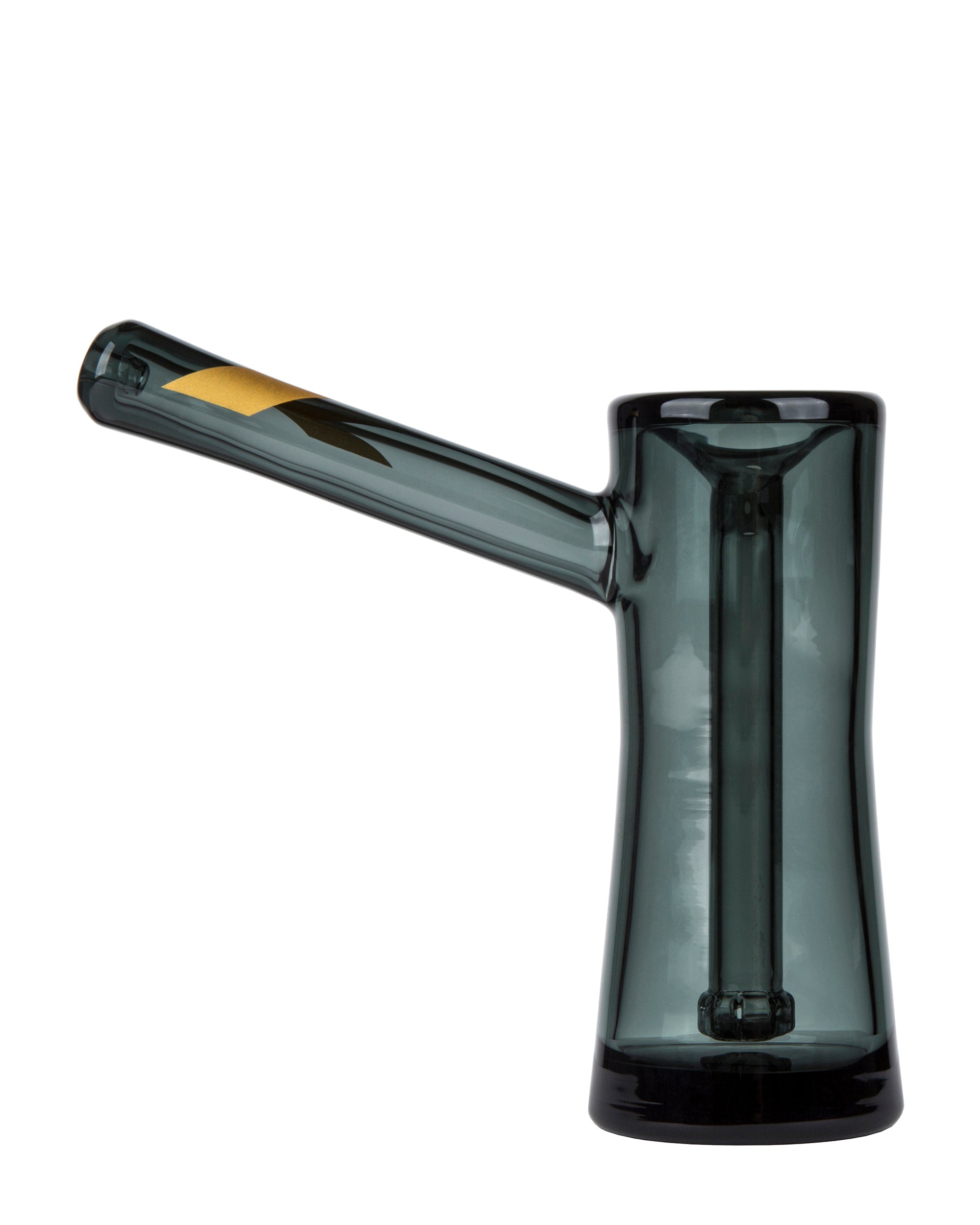 Marley Natural | Hammer Glass Bubbler w/ Thick Base | 4.5in Tall - Glass - Smoke