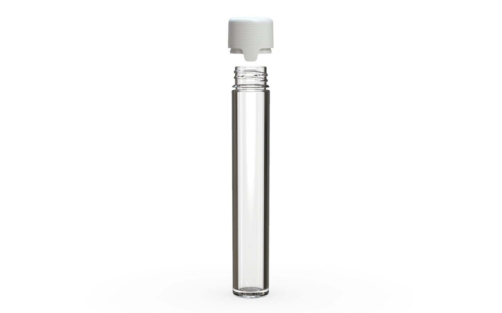 CHUBBY GORILLA | Child Resistant Clear Plastic Aviator Pre-Roll Tubes w/ White Cap | 25mm - 115mm - 400 Count