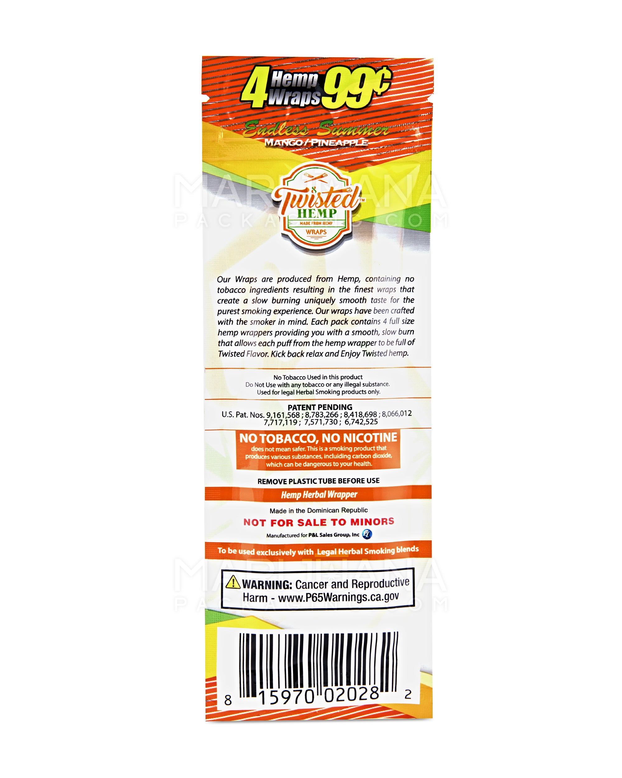 TP | 'Retail Display' Blunt Wraps | 100mm - Endless Summer - 15 Count