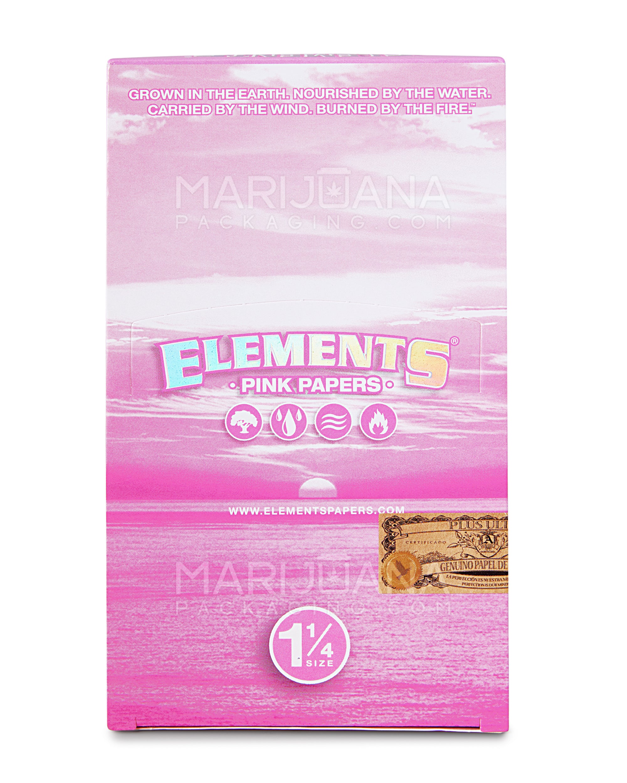 ELEMENTS | 'Retail Display' 1 1/4 Size Ultra Thin Rolling Papers | 83mm - Pink Rice Paper - 50 Count - 4