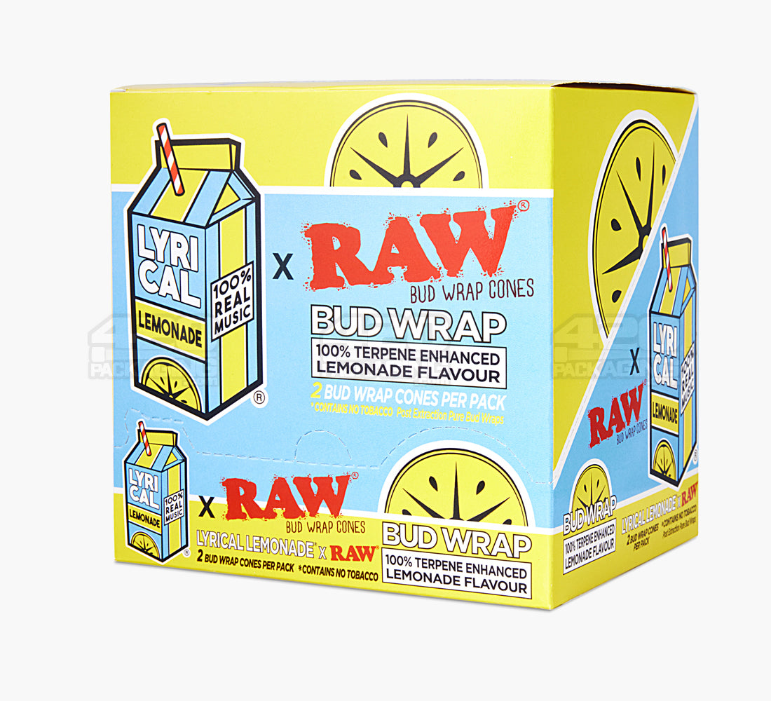 RAW | 'Retail Display' Lyrical Lemonade Organic Paper Wraps | 109mm - Lemonade - 12 Count