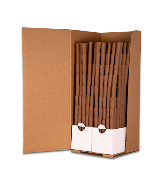 CUSTOM CONES | 1 1/4 Size Pre-Rolled 0.5 Gram Blunt Cones w/ Filter Tip | 84mm - Brown Hemp Paper - 900 Count