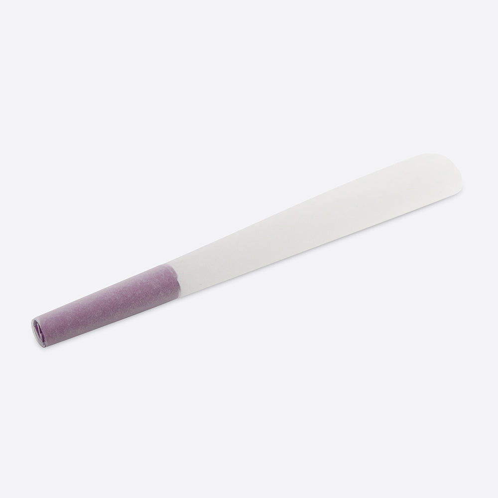 Classic King Size Pre-Rolled Cones w/ Purple Filter Tip - side view
