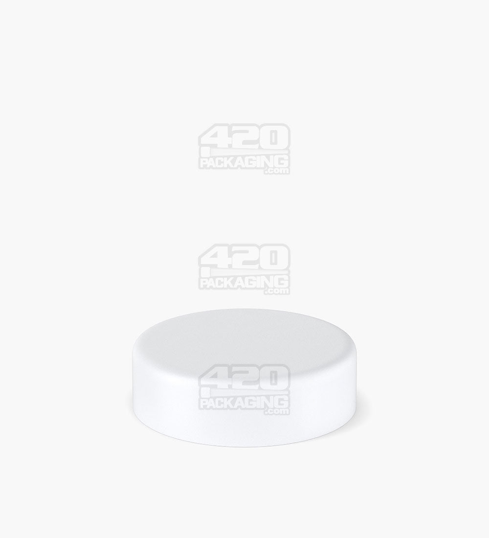 POLLEN GEAR | Child Resistant Smooth Palm & Turn Plastic Concentrate Caps w/ Foam Liner | 38mm - Matte White - 400 Count