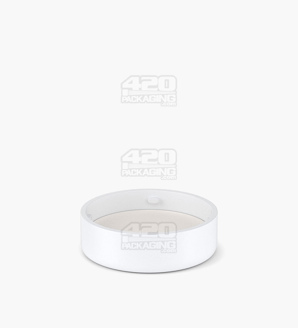 POLLEN GEAR | Child Resistant Smooth Palm & Turn Plastic Concentrate Caps w/ Foam Liner | 38mm - Matte White - 400 Count