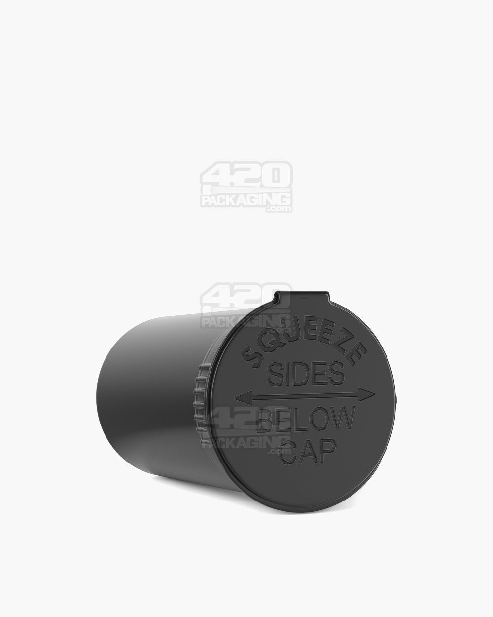 POLLEN GEAR | Child Resistant KSC Opaque Black Pop Top Bottles | 19dr - 3.5g - 416 Count