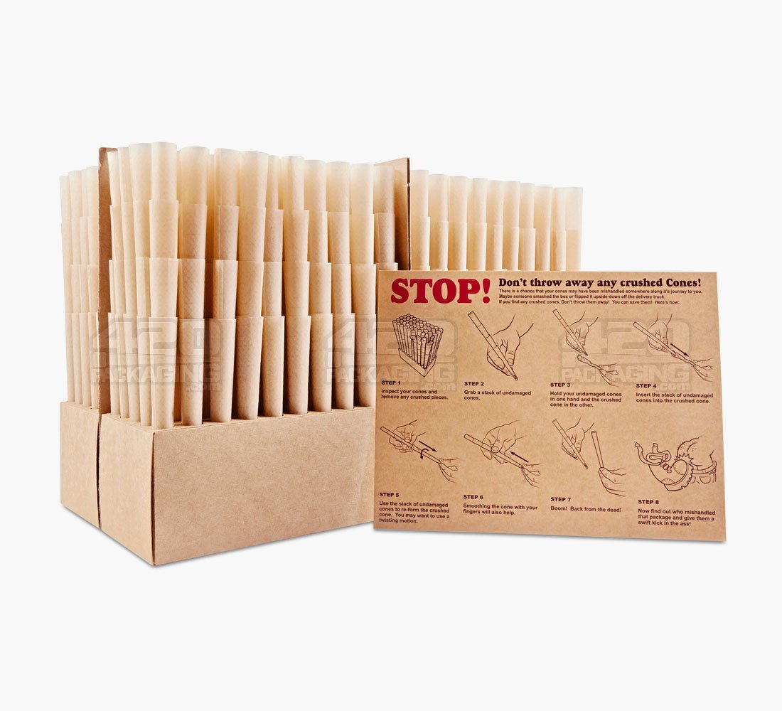RAW King Size 109mm Unbranded Pre Rolled Cones 800/Box - 5