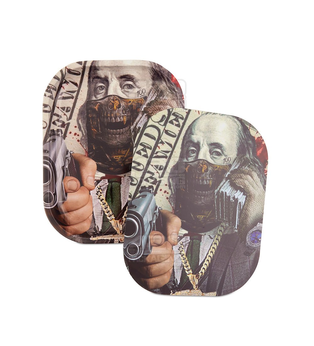 Pistol Mini Rolling Tray w/ Magnetic Cover - 4