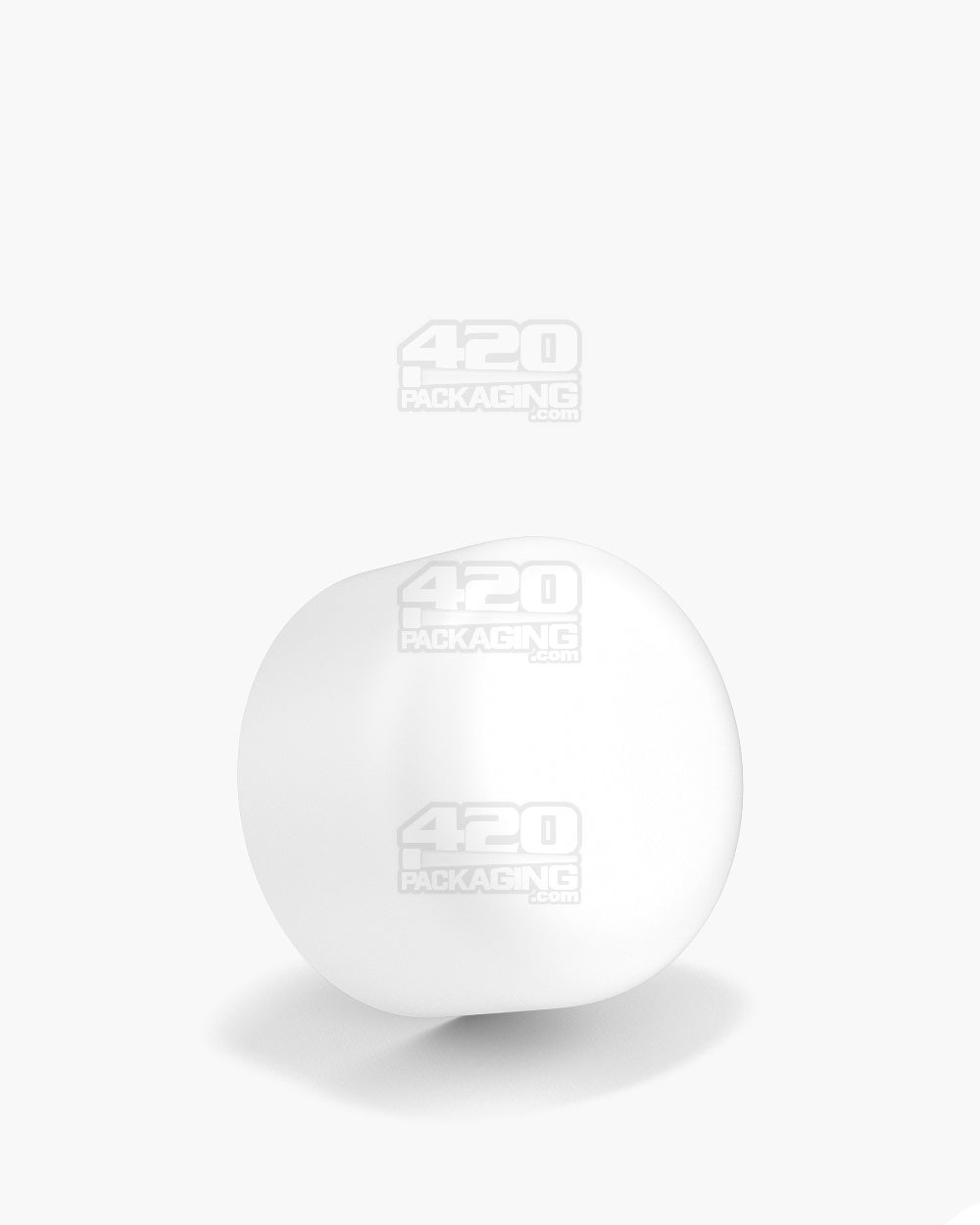 46mm Pollen Gear HiLine Smooth Push and Turn Child Resistant Plastic Dome Round Caps - Matte White - 72/Box - 1