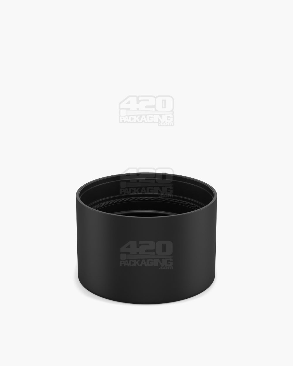 POLLEN GEAR | HiLine Child Resistant Smooth Push Down & Turn Plastic Flat Caps w/ 3 Layer Foil Liner| 52mm - Matte Black - 72 Count
