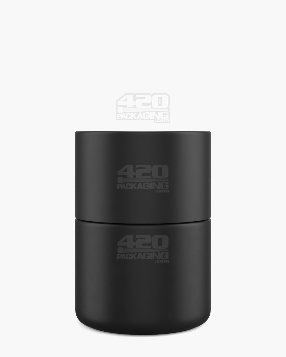 POLLEN GEAR | HiLine Child Resistant Smooth Push Down & Turn Plastic Flat Caps w/ 3 Layer Foil Liner| 52mm - Matte Black - 72 Count