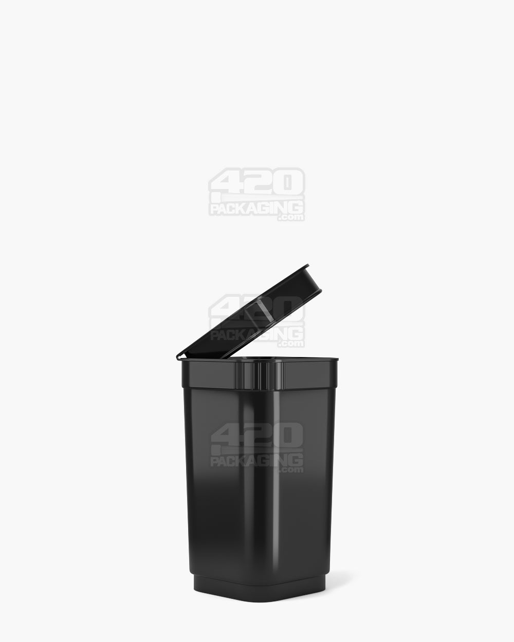 POLLEN GEAR | Child Resistant 100% Recyclable Opaque Black Pop Box Pop Top Bottles | 20dr - 3.5g - 590 Count