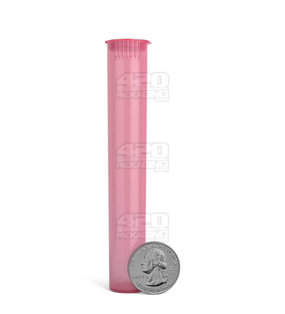 Child Resistant | King Size Pop Top Translucent Plastic Pre-Roll PCR Tubes | 116mm - Pink - 1000 Count