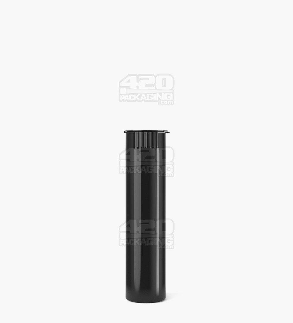 Child Resistant | Pop Top Opaque Plastic Pre-Roll Tubes | 78mm - Black - 1200 Count