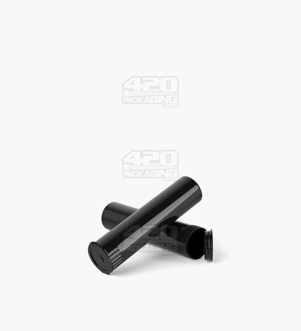 Child Resistant | Pop Top Opaque Plastic Pre-Roll Tubes | 78mm - Black - 1200 Count