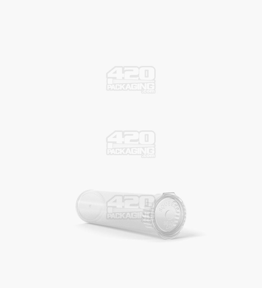 Child Resistant | Pop Top Plastic Pre-Roll Tubes (Open) | 78mm - Clear - 1200 Count