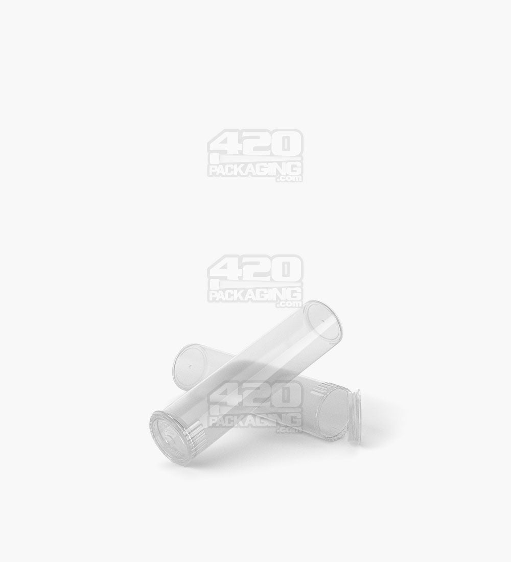 Child Resistant | Pop Top Plastic Pre-Roll Tubes (Open) | 78mm - Clear - 1200 Count