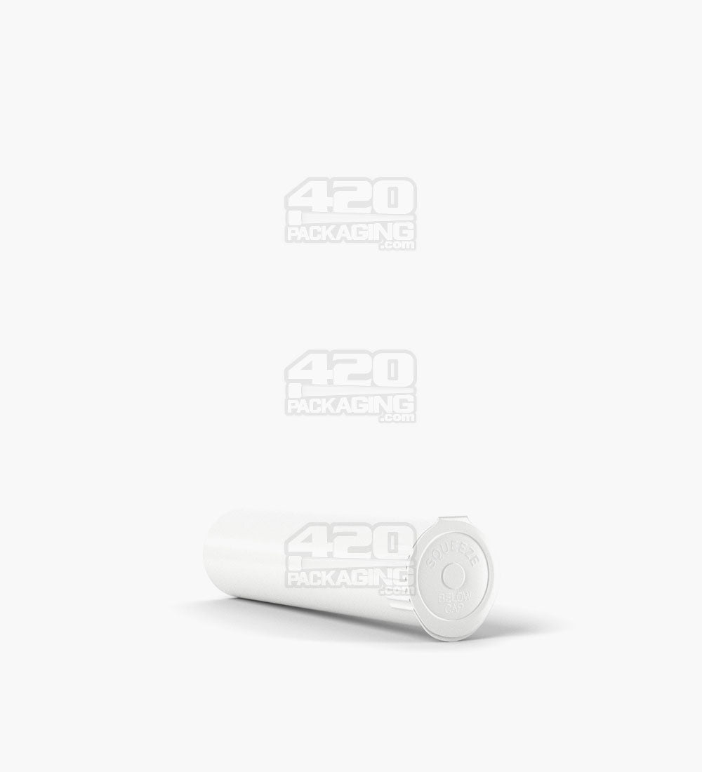 Child Resistant | Pop Top Opaque Plastic Pre-Roll Tubes (Open) | 78mm - White - 1200 Count