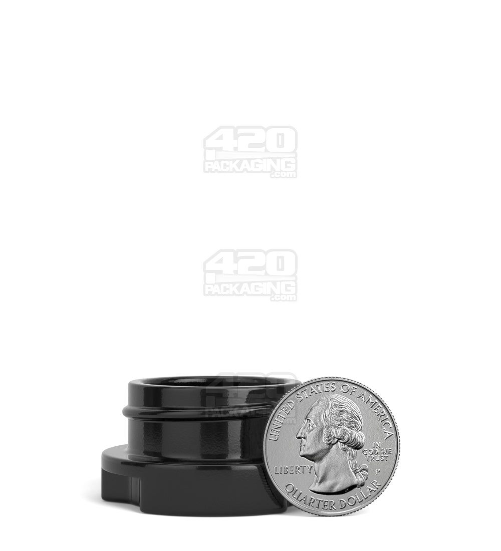 GROW PACK SUPPLY | Child Resistant Black Glass GPS Easy-Grip Concentrate Containers and Glossy White Cap | 28mm - 9mL - 320 Count