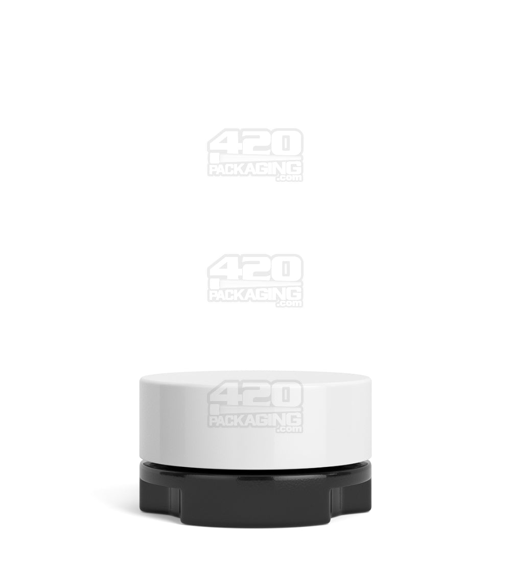 GROW PACK SUPPLY | Child Resistant Black Glass GPS Easy-Grip Concentrate Containers and Glossy White Cap | 28mm - 9mL - 320 Count