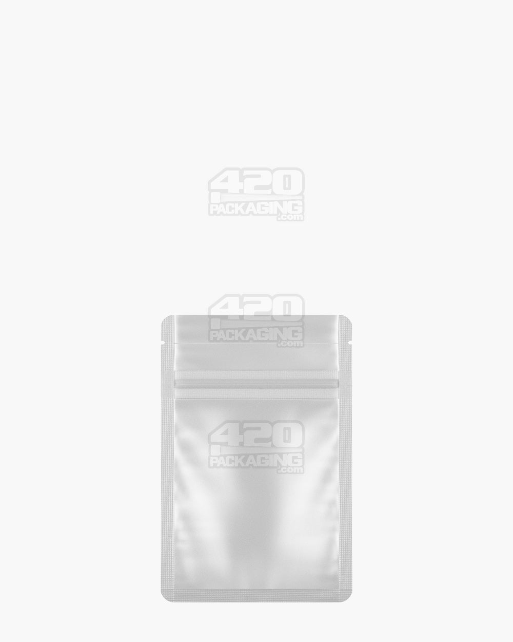 Matte-Black 3" x 4.5" PCR Vista Mylar Tamper Evident Bags w/ Tear Notch (1 gram) 1000/Box - 3