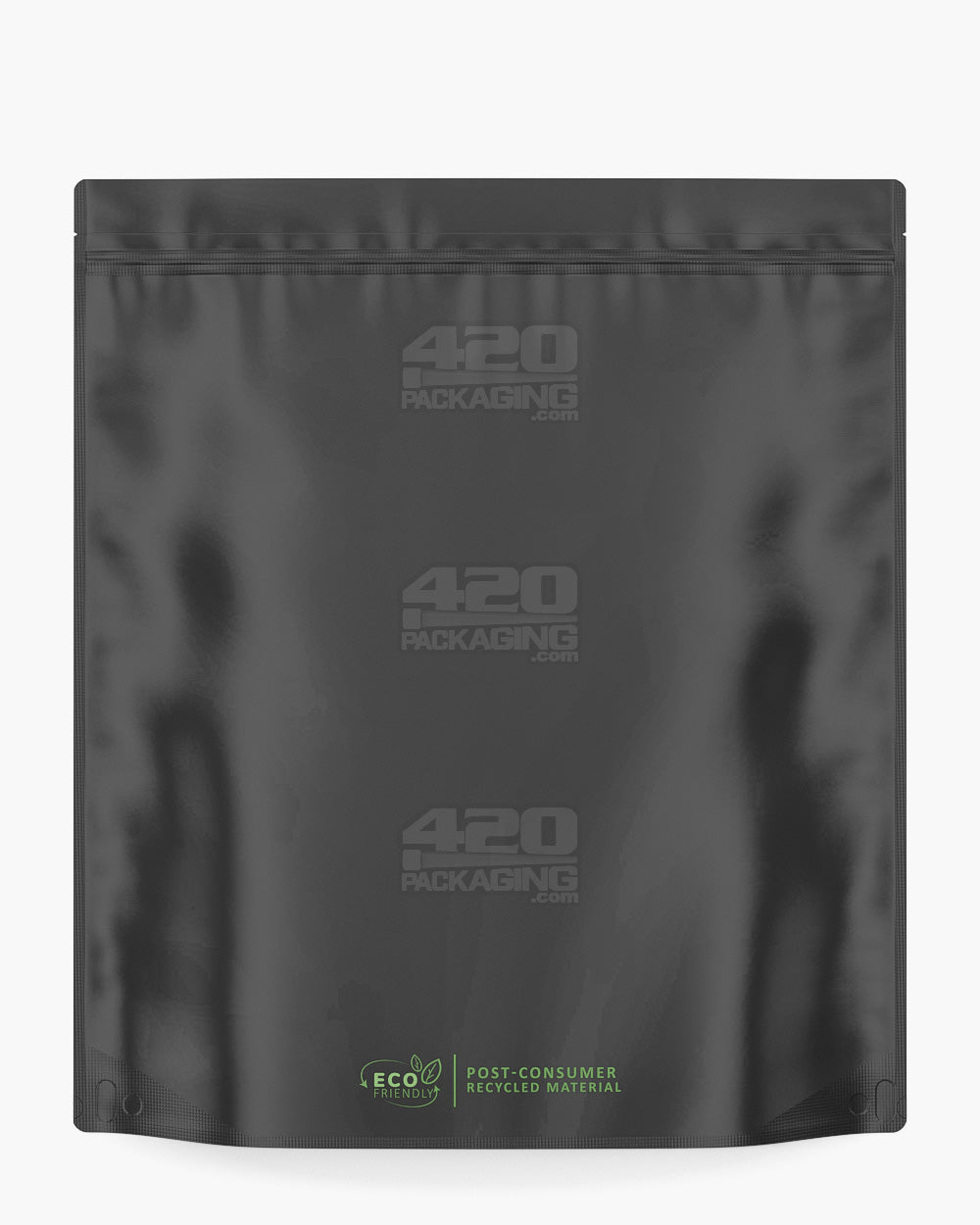 Tamper Evident | Matte Black Vista PCR Mylar Bags (Tear Notch) | 14.6in x 16.4in - 448g - 100 Count