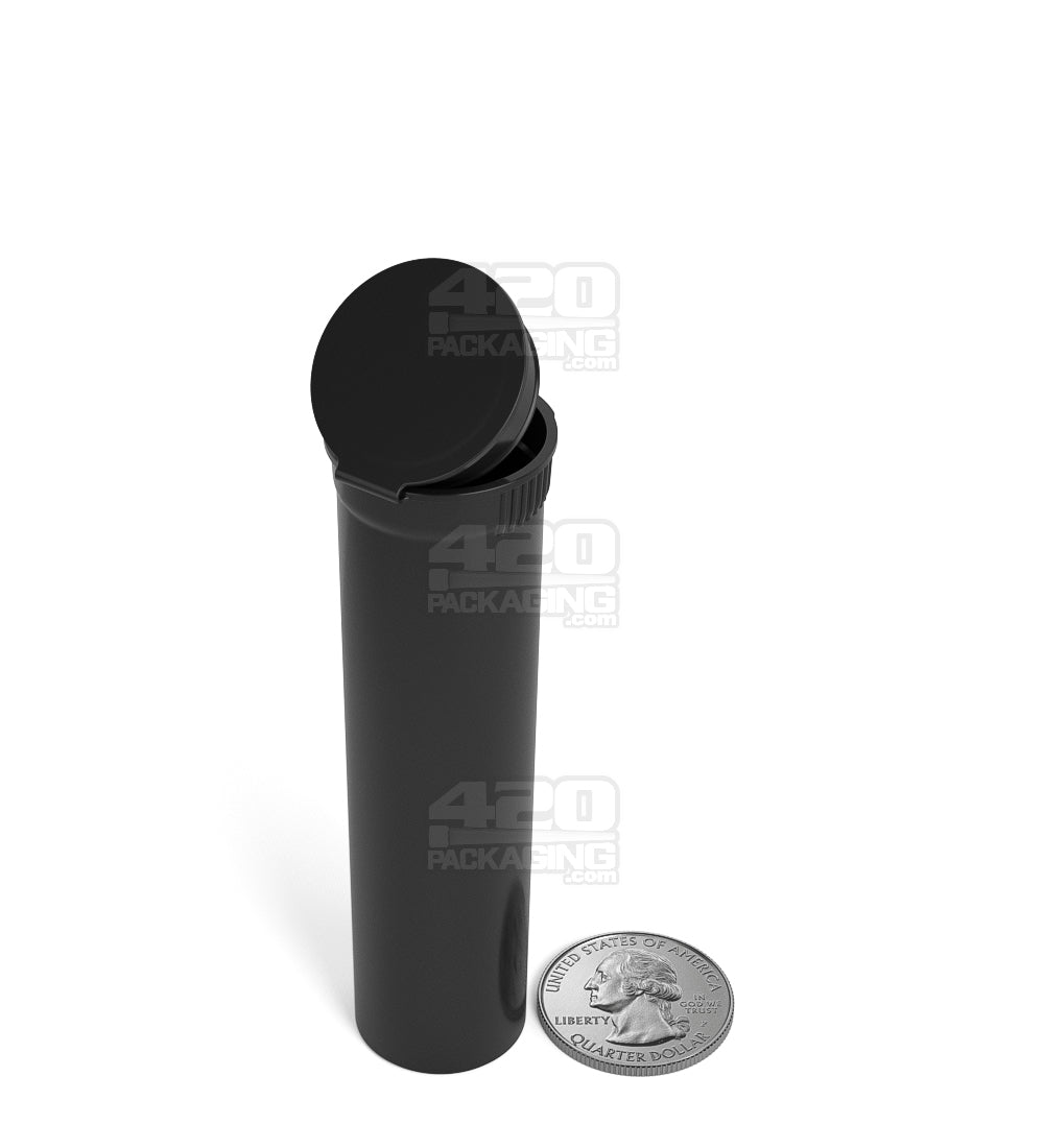 Child Resistant | Pop Top Opaque Plastic Pre-Roll BiTubes | 88mm - Black - 1000 Count