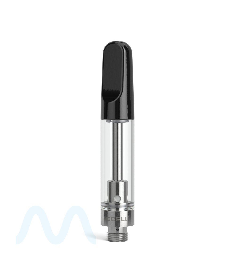 CCELL TH2-SE Glass Vape Cartridge with Black Ceramic Mouthpiece | 1mL - Snap Fit | Sample