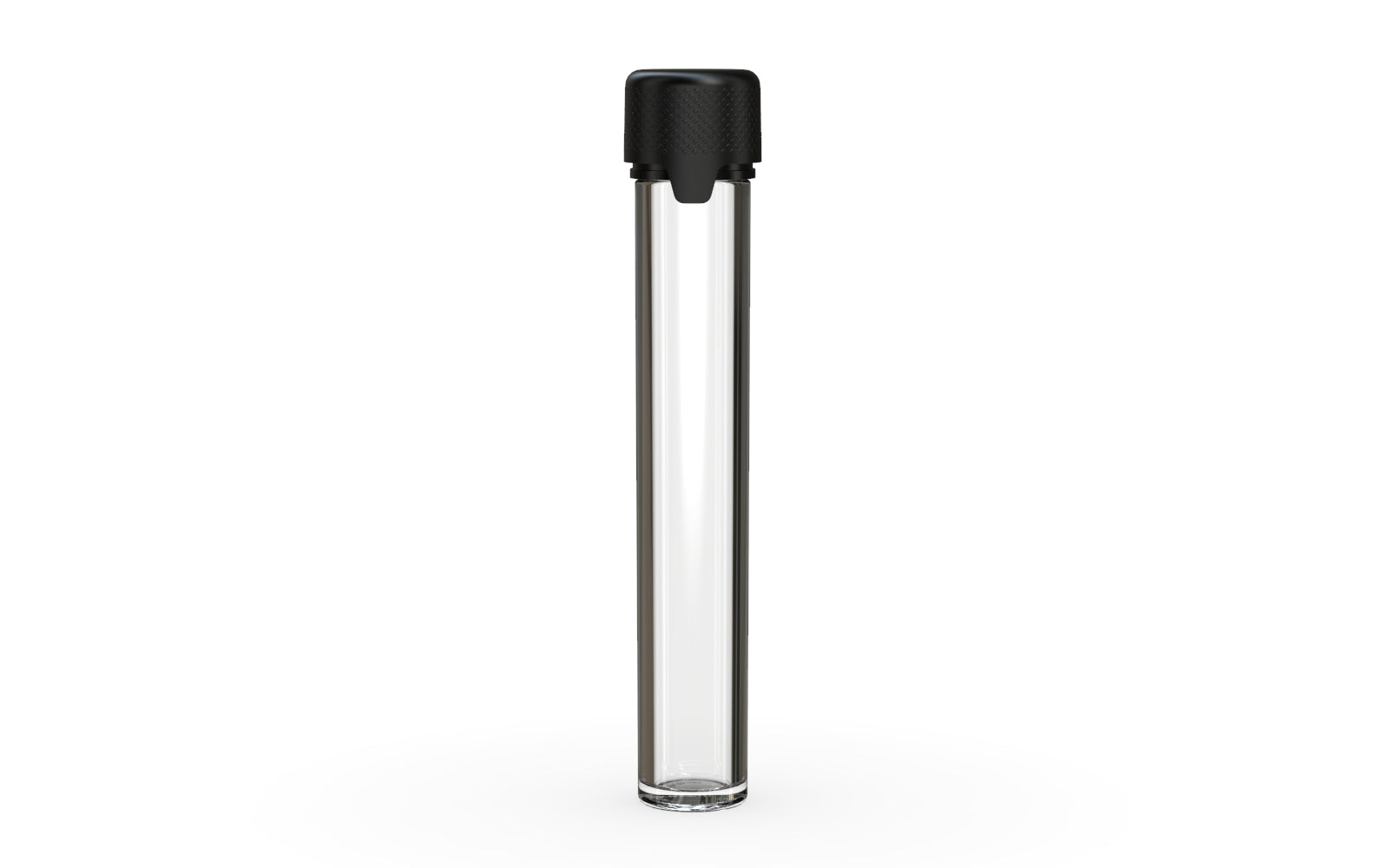 CHUBBY GORILLA | Child Resistant Clear Plastic Aviator Pre-Roll Tubes w/ Black Cap | 25mm - 115mm - 400 Count