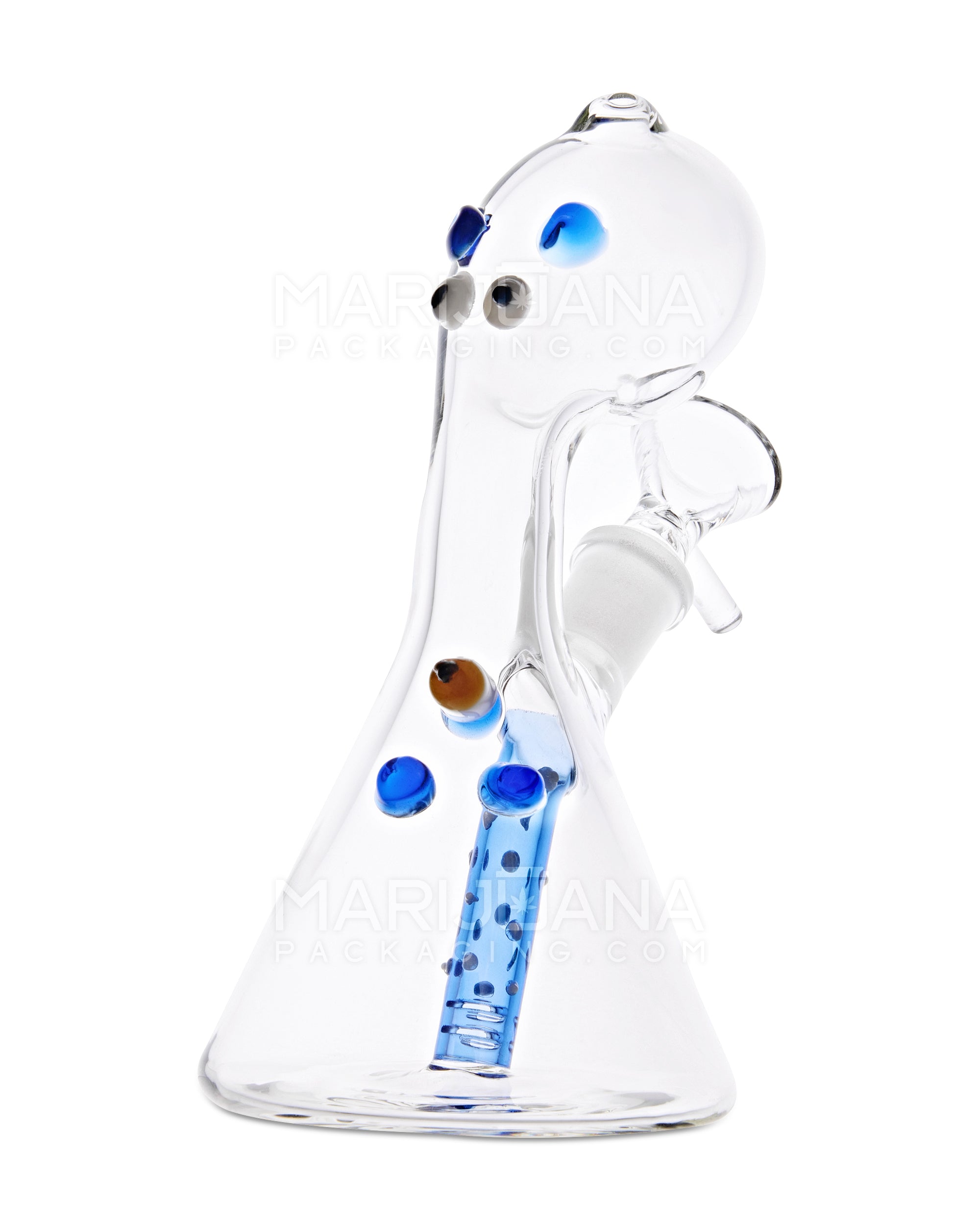 USA Glass | Glass Squid Cartoon Mini Beaker Water Pipe | 6.5in Tall - 14mm Bowl - Assorted