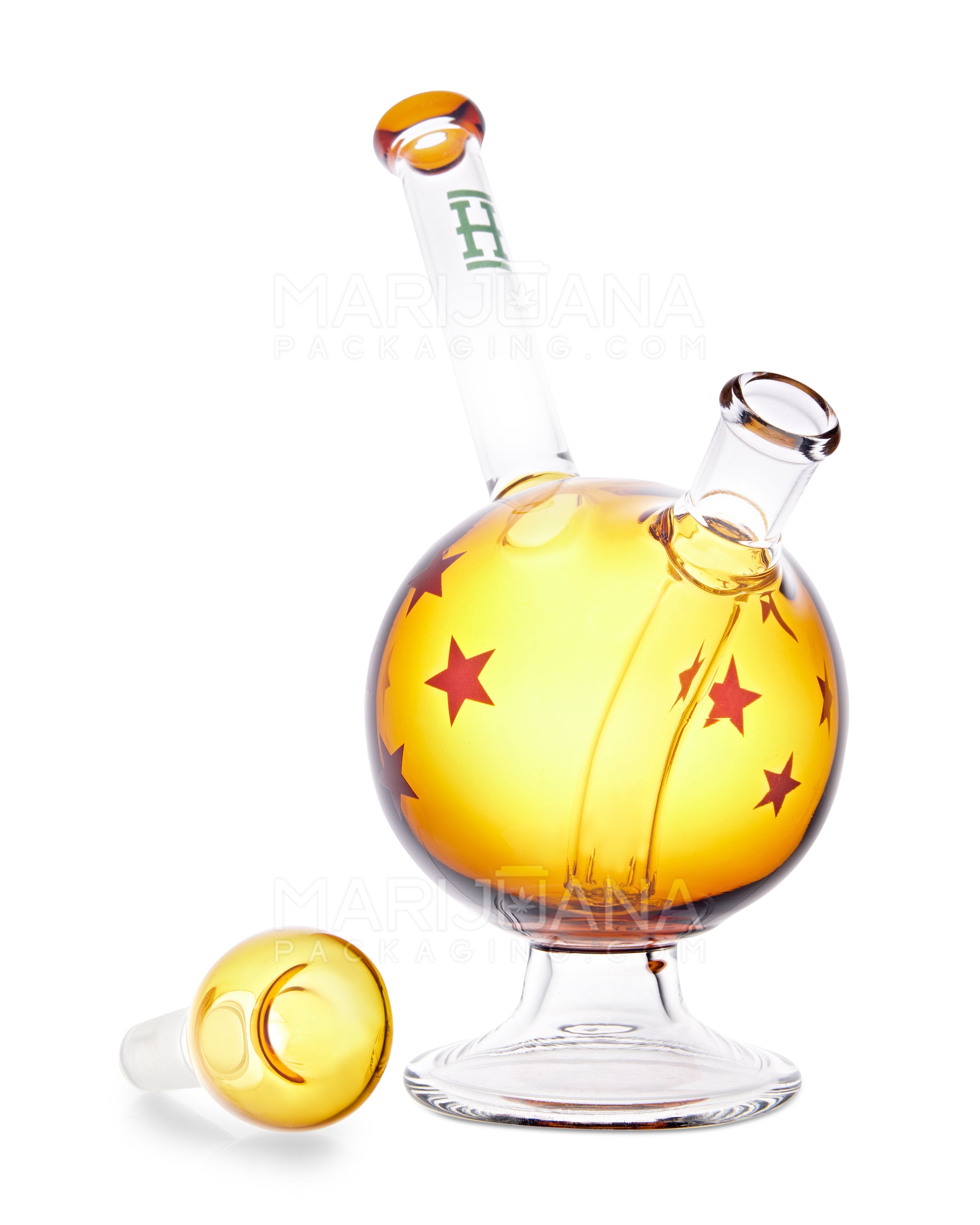 HEMPER | Wish Ball Mini Glass Water Pipe | 7in Tall - 14mm Bowl - Assorted