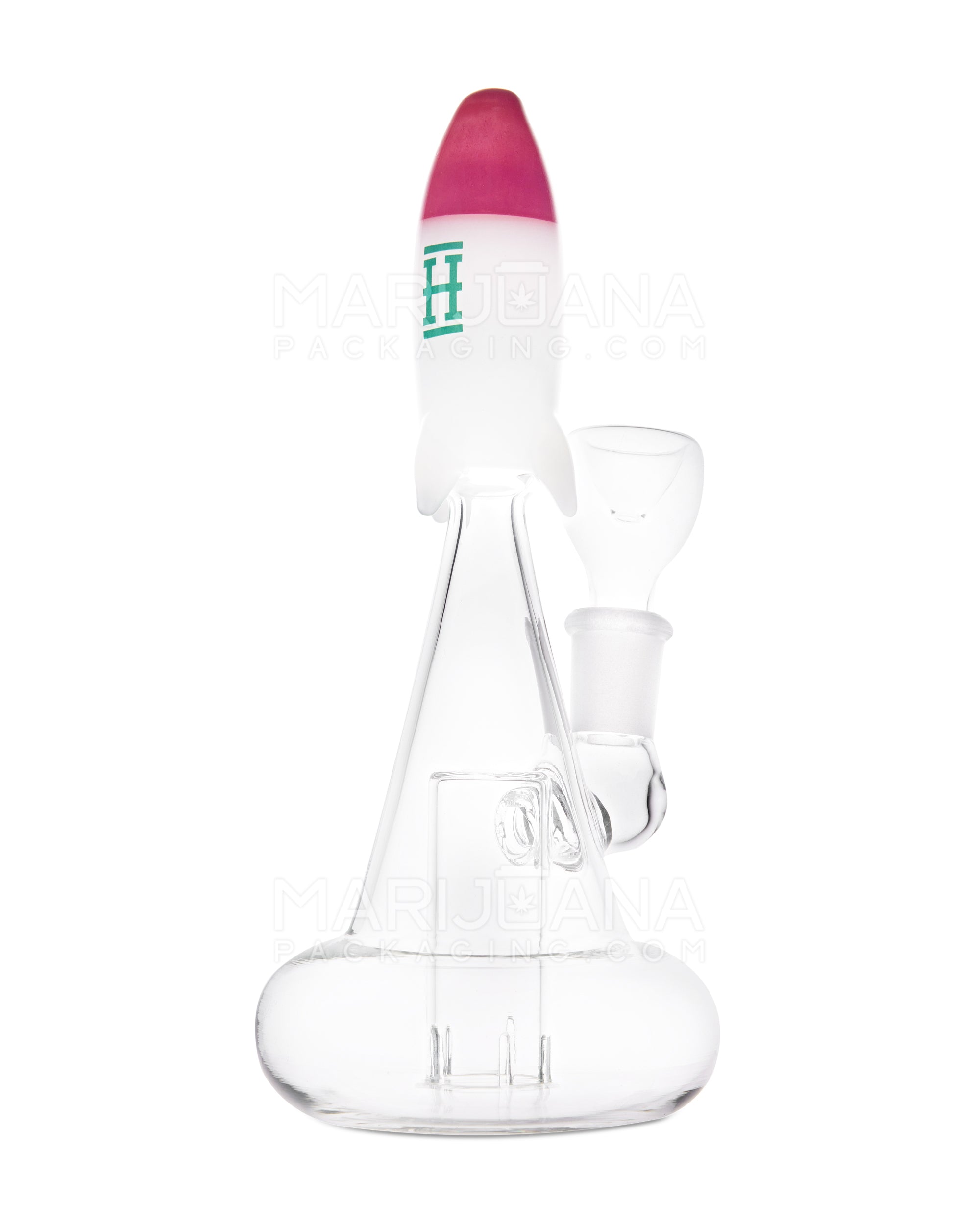 HEMPER | Glass Cone Blast Off Rocket Glass Water Pipe | 7.5in Tall - 14mm Bowl - Clear