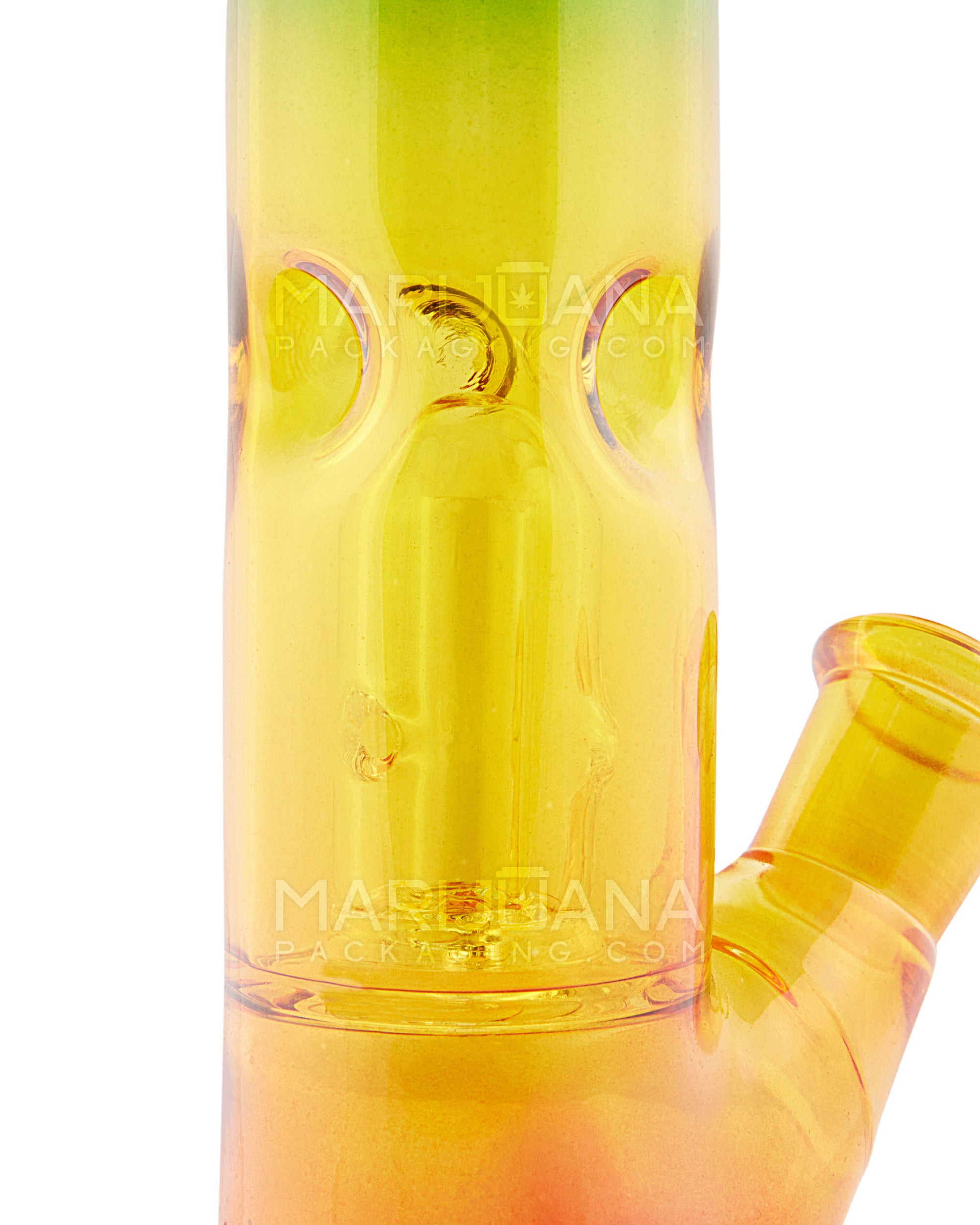Rasta Mini Straight Shooter Water Pipe | 6.5in Tall - 14mm Bowl