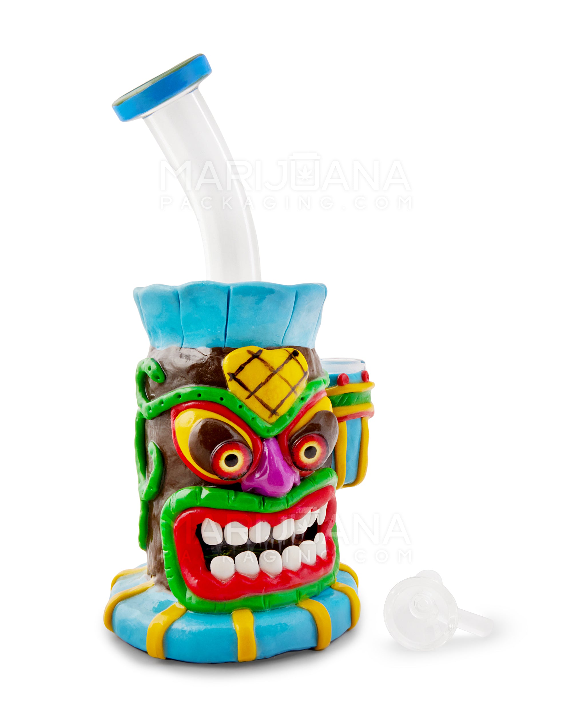 Monster Tiki Water Pipe | 8.5in Tall - 14mm Bowl - Assorted - 2