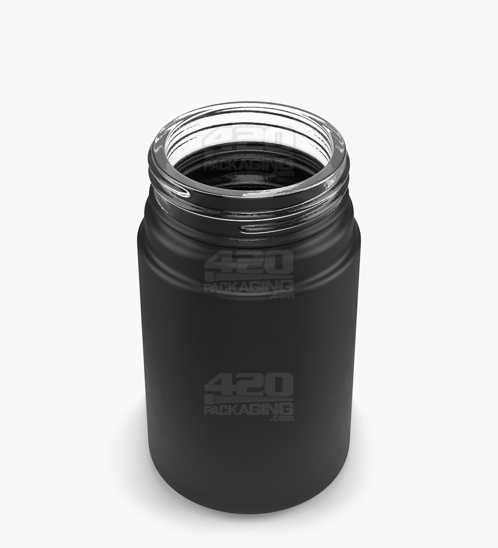 POLLEN GEAR | HiLine Straight Sided Matte Black Glass Jars | 52mm - 3.75oz - 72 Count