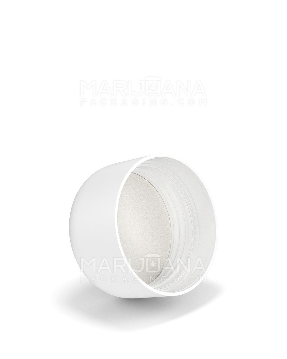 POLLEN GEAR | HiLine Child Resistant Smooth Push Down & Turn Plastic Dome Caps | 46mm - Matte White - 72 Count - 2