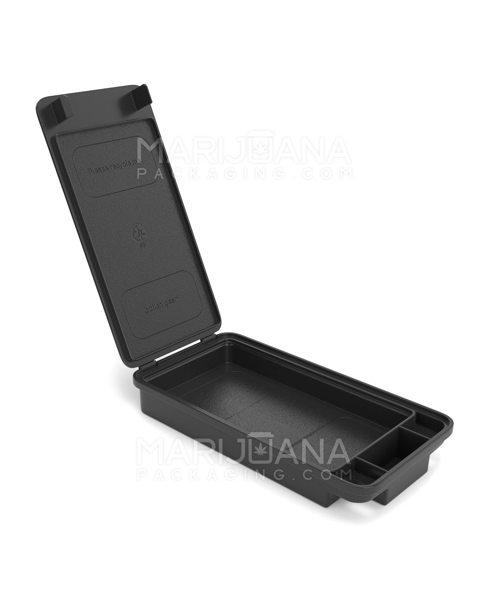 POLLEN GEAR Child Resistant SnapTech Food & Pre-Roll Case | Large - Black Plastic | Sample