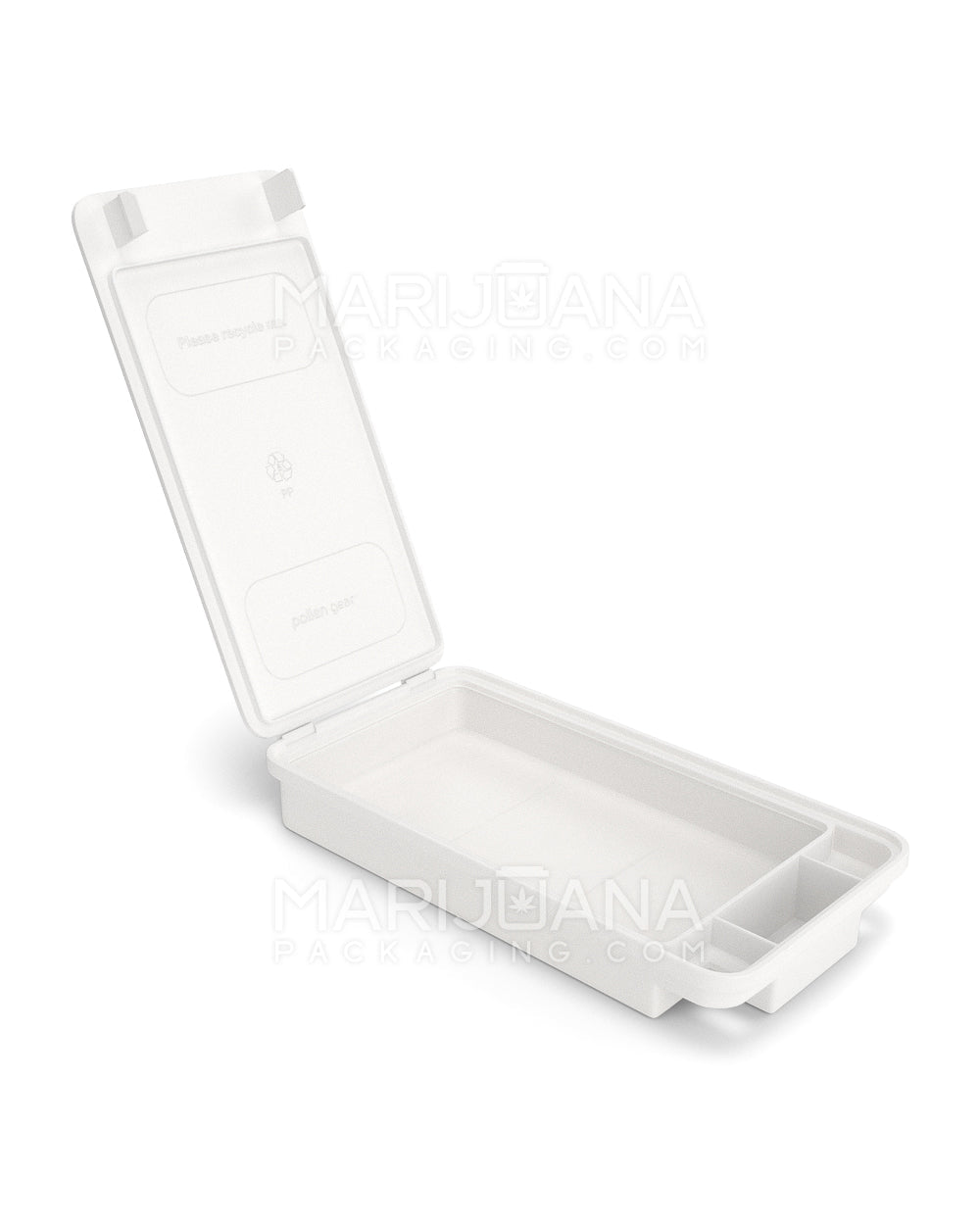 POLLEN GEAR Child Resistant SnapTech Food & Pre-Roll Case | Large - White Plastic | Sample