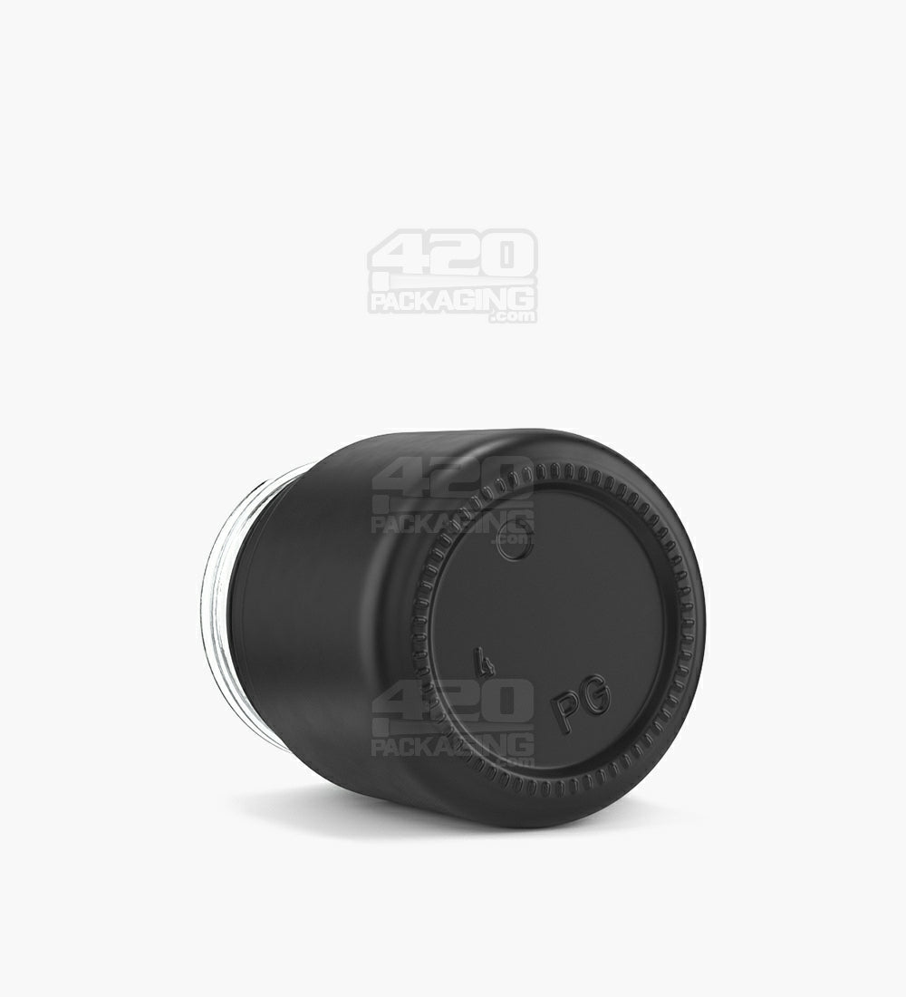 POLLEN GEAR | HiLine Straight Sided Matte Black Glass Jars | 52mm - 2.5oz - 72 Count