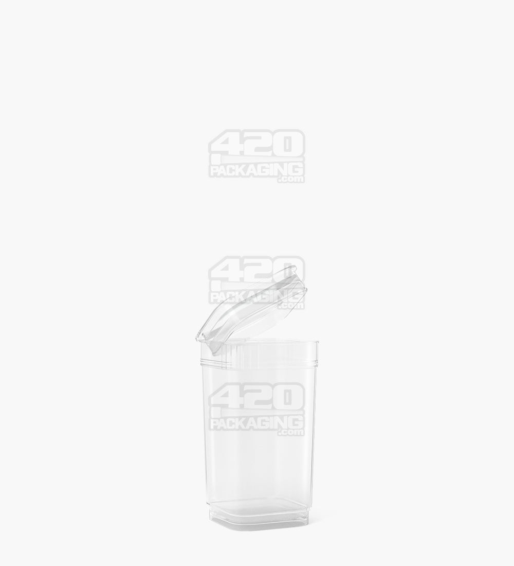 POLLEN GEAR | Child Resistant 100% Recyclable Transparent Clear Pop Box Pop Top Bottles | 13dr - 2.5g - 825 Count