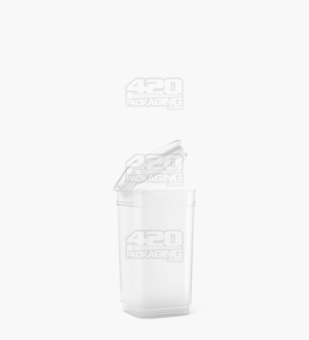 POLLEN GEAR | Child Resistant 100% Recyclable Transparent Clear Pop Box Pop Top Bottles | 20dr - 3.5g - 590 Count