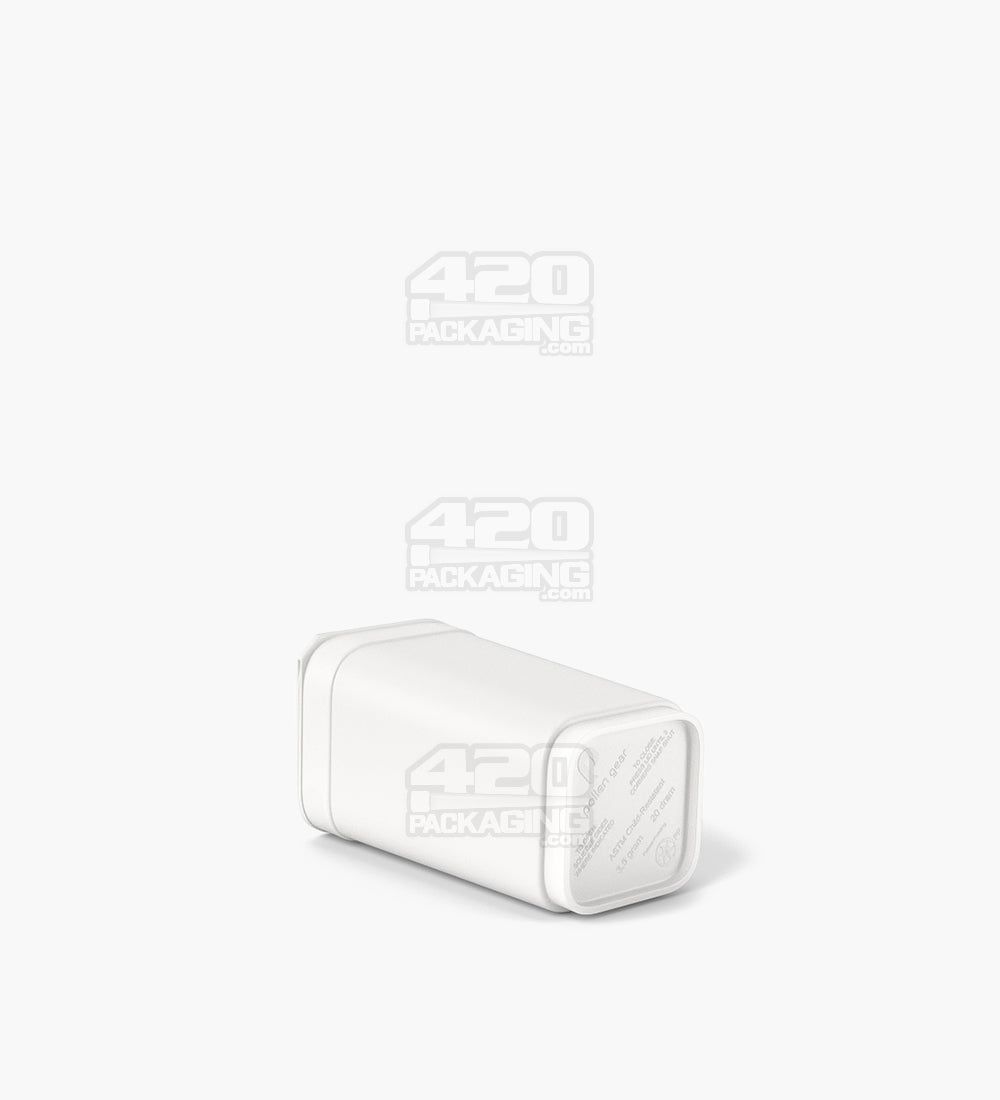 POLLEN GEAR | Child Resistant 100% Recyclable Opaque White Pop Box Pop Top Bottles | 20dr - 3.5g - 590 Count