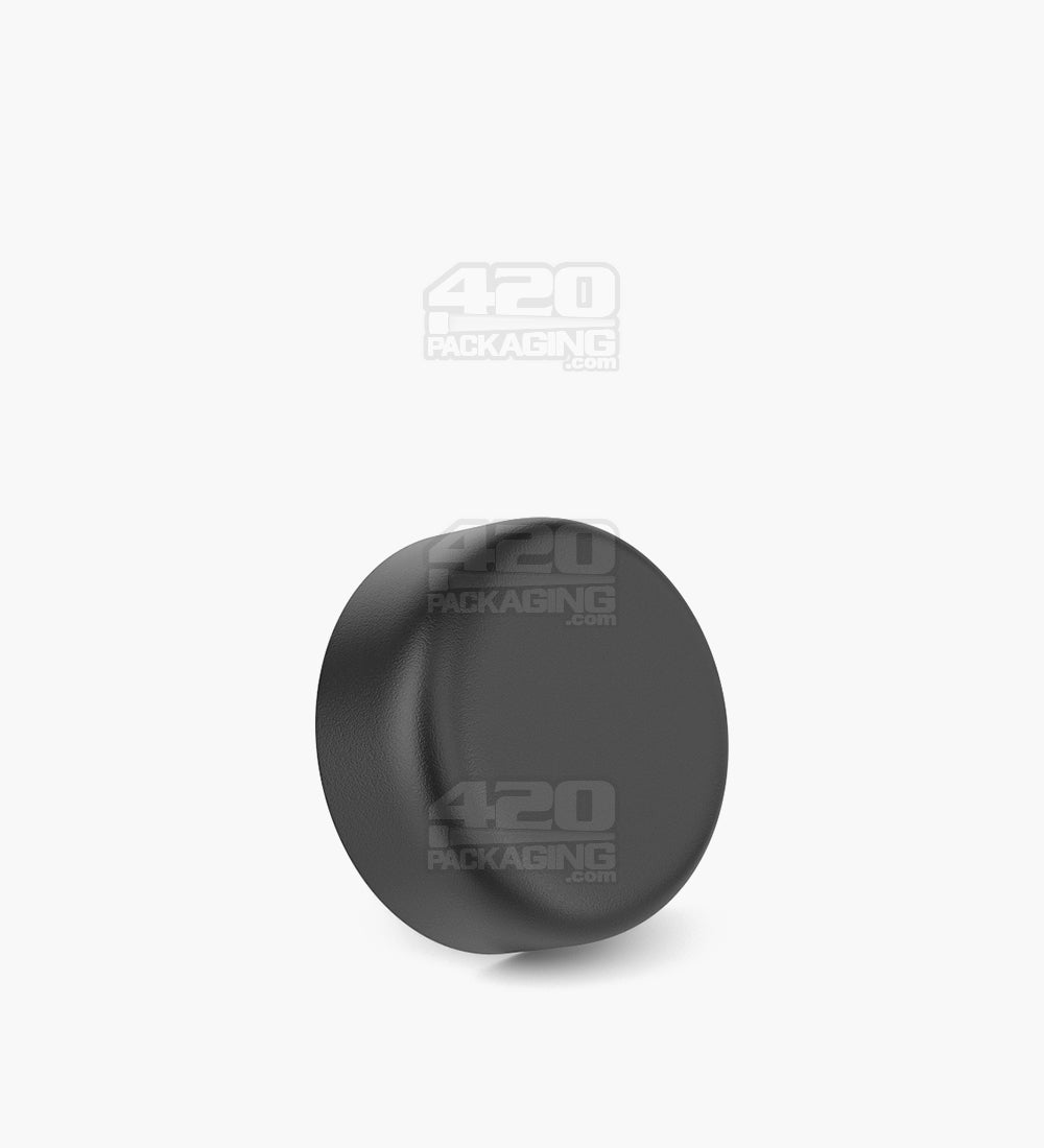 POLLEN GEAR | HiLine Child Resistant Smooth Push Down & Turn Plastic Round Caps w/ Triple Layer Foil Liner | 36mm - Matte Black - 308 Count