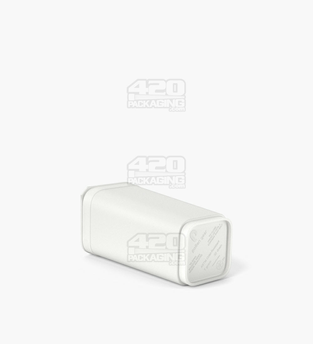 POLLEN GEAR | Child Resistant 100% Recyclable Opaque White Pop Box Pop Top Bottles | 30dr - 7g - 373 Count