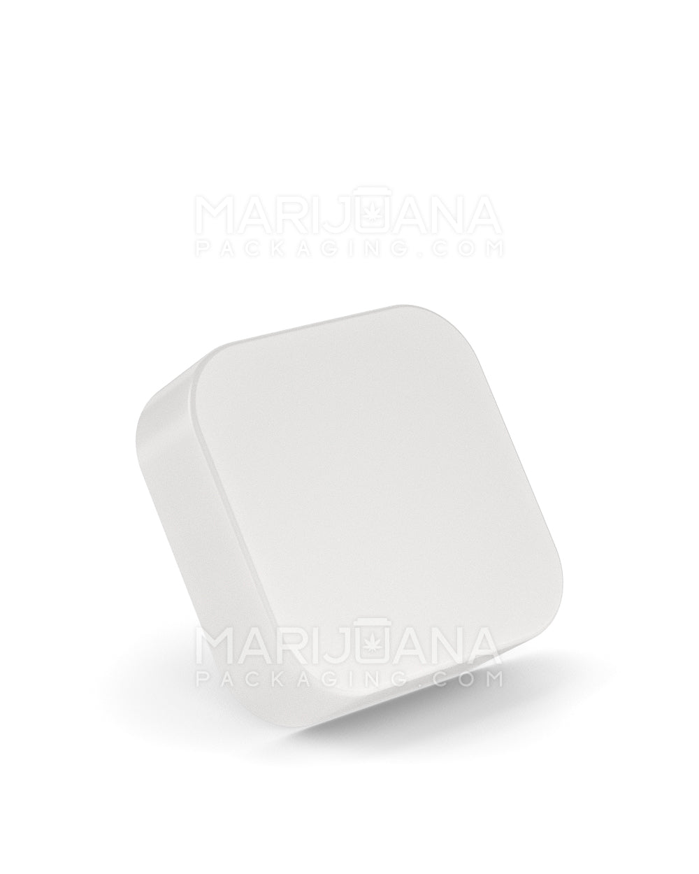 POLLEN GEAR Child Resistant SoftSquare Push Down & Turn Plastic Caps w/ 3 Layer Foil Liner | 38mm - Matte White | Sample