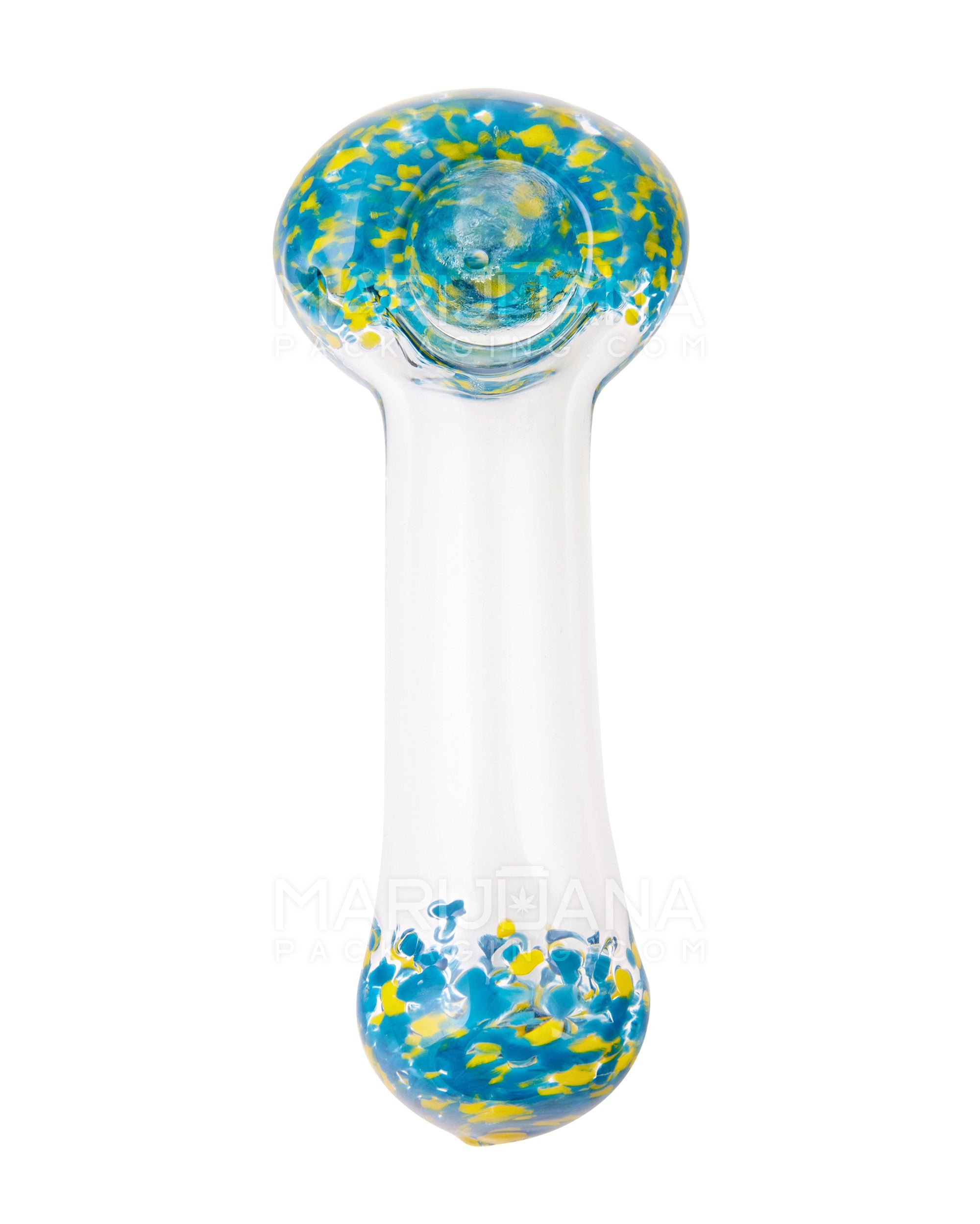 Frit Mouthpiece & Head Spoon Hand Pipe | 4.5in Long - Glass - Assorted