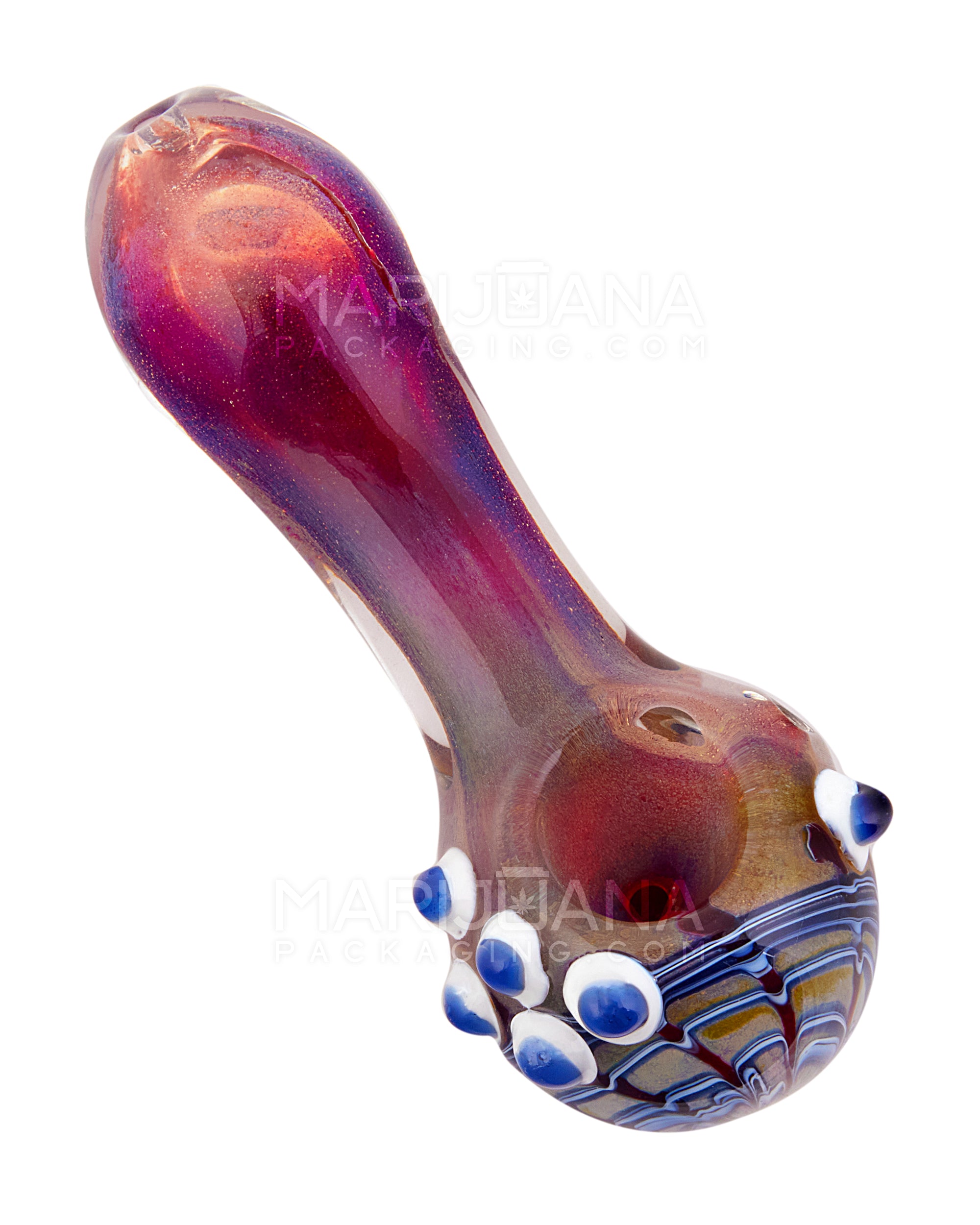 Random Style Artistic Glass Spoon Hand Pipe | 4.5in Long - Glass - Assorted - 7