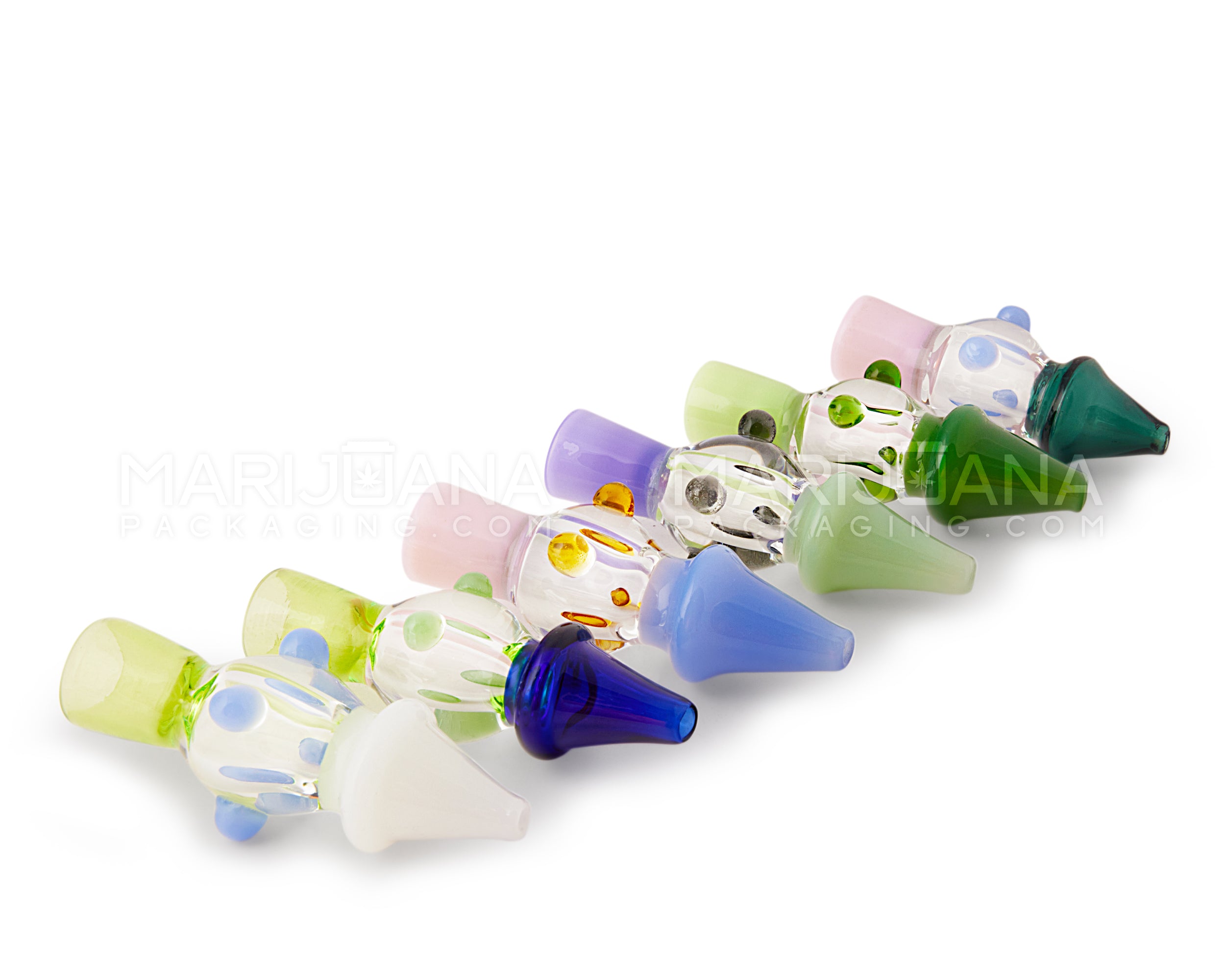 Cone Bulb Chillum Hand Pipe | 3in Long - Glass - Assorted